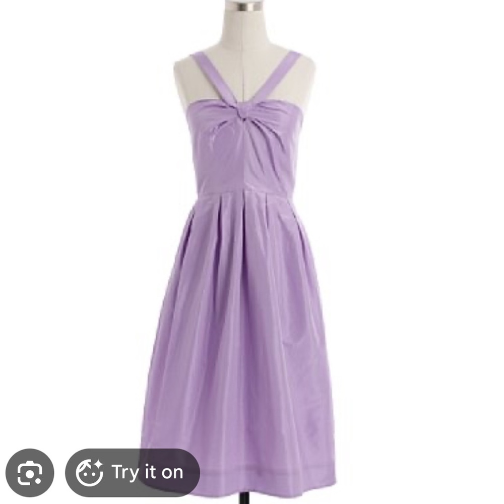 J. Crew Lilac Satin Sleeveless Dress